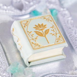 Spring Court Handmade Leather Book Ring Box- Bloomlight Green Edition (Small)