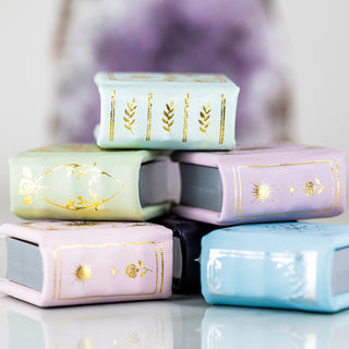 Summer Court Handmade Leather Book Ring Box- Seaglass Glow Edition (Small)