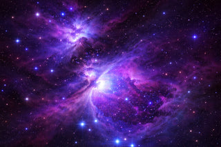 Vibrant nebula with swirling gas and stars in space