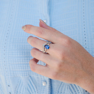 Vintage Tanzanite Ring Set in 14K White Gold