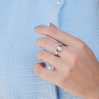 Marquise Cut Lab-Grown Diamond Engagement Ring Set in 14K White Gold (IGI Certified)