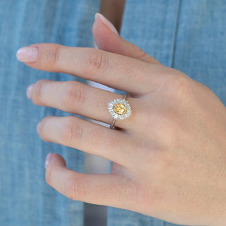Unique natural citrine engagement ring by Aquamarise
