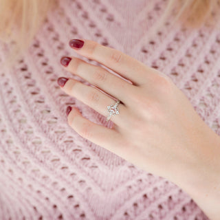 Vintage Morganite Engagement Ring in 14K White Gold