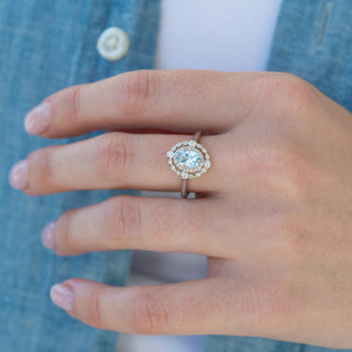Unique aquamarine engagement ring by Aquamarise