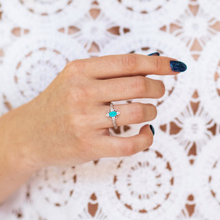 Vintage Paraiba Tourmaline Ring in Sterling Silver