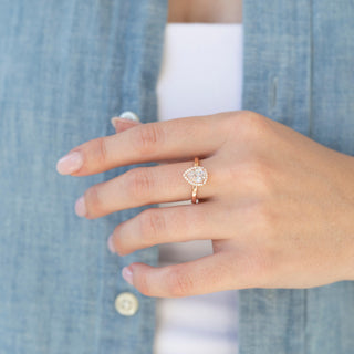 Unique simulated diamond engagement ring by Aquamarise