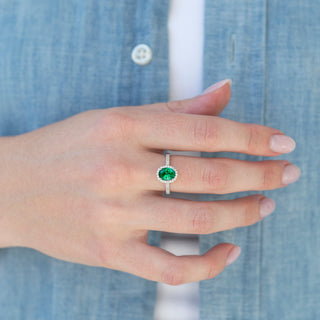 Unique emerald engagement ring by Aquamarise