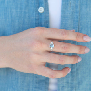 Unique aquamarine engagement ring by Aquamarise