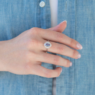 Unique alexandrite engagement ring by Aquamarise