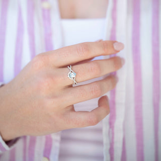 Unique aquamarine engagement ring by Aquamarise