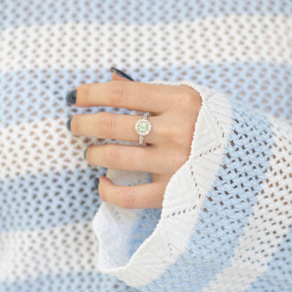 Hexagon Green Amethyst Ring- Sterling Silver