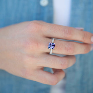 Unique alexandrite engagement ring by Aquamarise