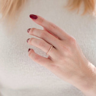 Diamond Wedding Band in 14K Rose Gold Vermeil (2mm)