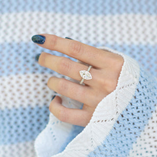 Valeria White Sapphire Ring- Sterling Silver