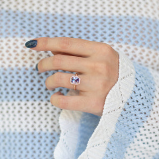 Hazel Alexandrite Ring- 14K Rose Gold Vermeil