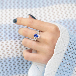 Evelyn Teardrop Tanzanite Ring Set in Sterling Silver