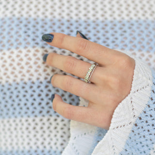 Willow Mint Green Sapphire Ring Set- Sterling Silver