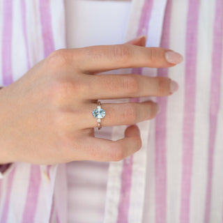 Unique aquamarine engagement ring by Aquamarise