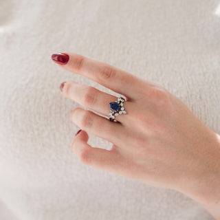 Evelyn Starry Night Ring Set- Black Rhodium Filled