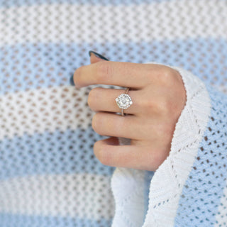 Octavia White Sapphire Ring- Sterling Silver