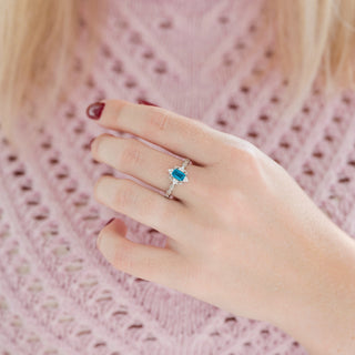 Vintage London Blue Topaz Ring in Sterling Silver