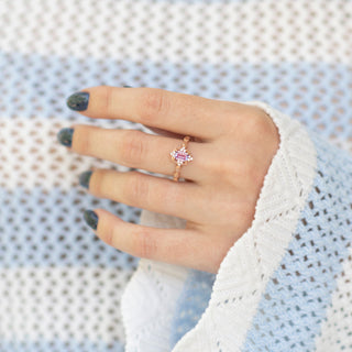 Vintage Alexandrite Ring in 14K Solid Rose Gold