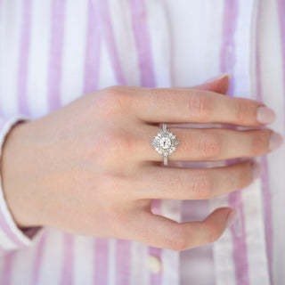 Unique diamond engagement ring by Aquamarise