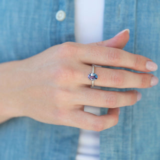 Unique alexandrite engagement ring by Aquamarise