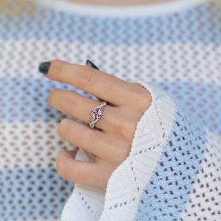 Sophia Twisted Vine Alexandrite Ring in Sterling Siver