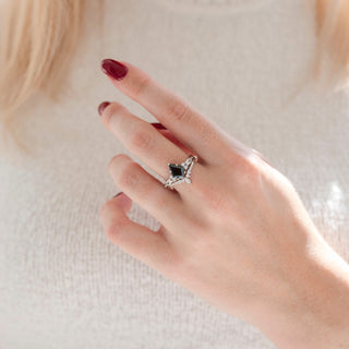 Skye Kite® Black Onyx Engagement Ring Set in 14K White Gold