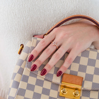 Vintage Morganite Engagement Ring in 14K Solid Rose Gold