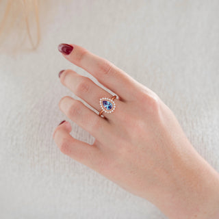 Anna Teardrop Alexandrite Ring- 14K Rose Gold Vermeil