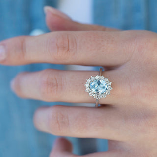 Unique aquamarine engagement ring by Aquamarise