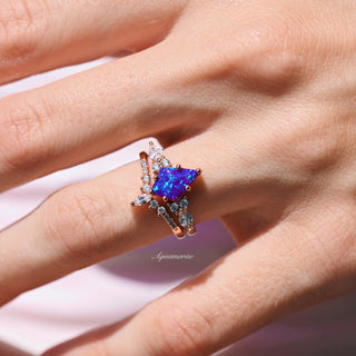 Skye Kite®  Lavender Fire Opal Ring Set in 14K Rose Gold Vermeil
