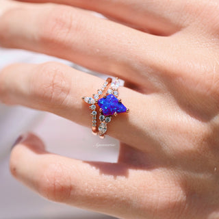Skye Kite®  Lavender Fire Opal Ring Set in 14K Rose Gold Vermeil hand shot