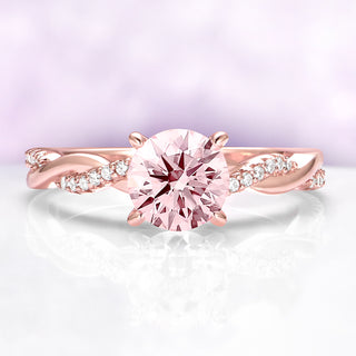 Sophia Blush Pink Morganite Ring in 14K Rose Gold Vermeil