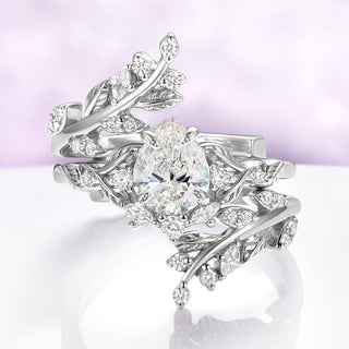 Wisteria Lab-Grown Diamond Engagement Ring Set in 14K White Gold (IGI Certified)