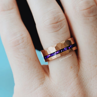 amethyst mens wedding band 
