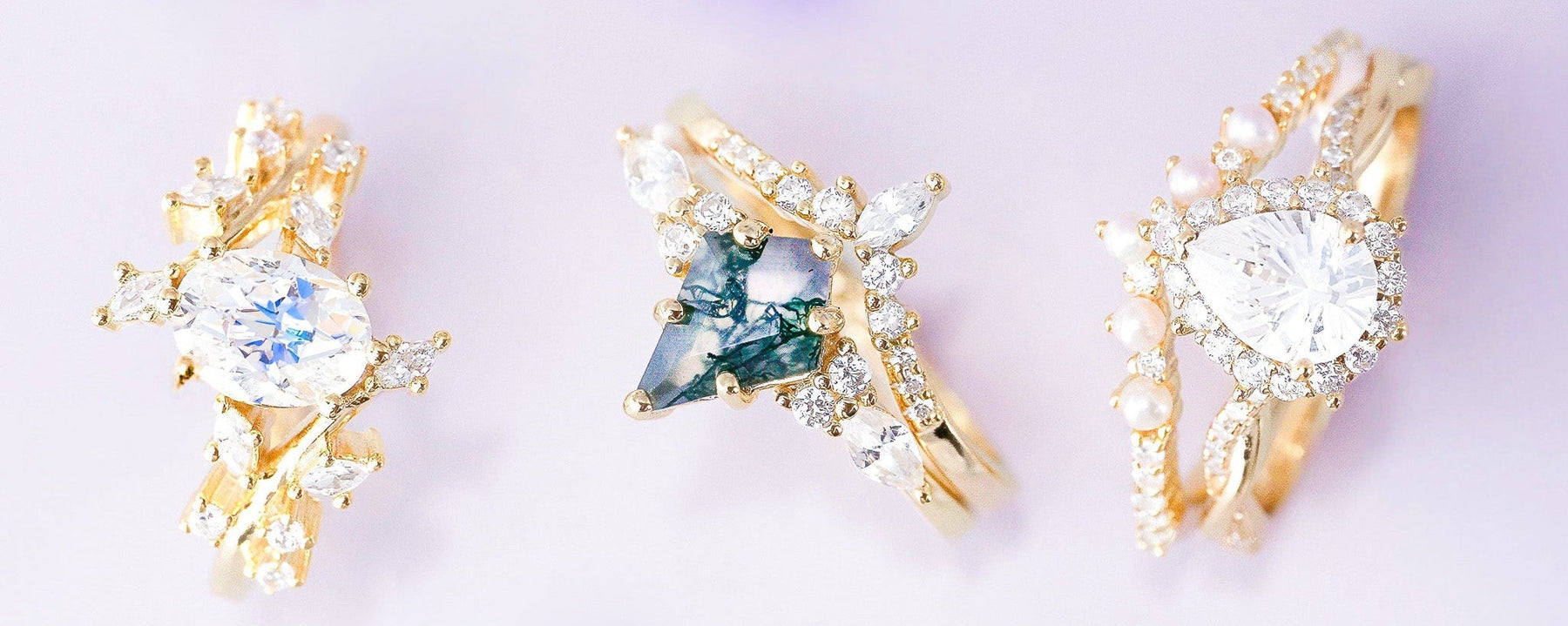 Aquamarise engagement rings