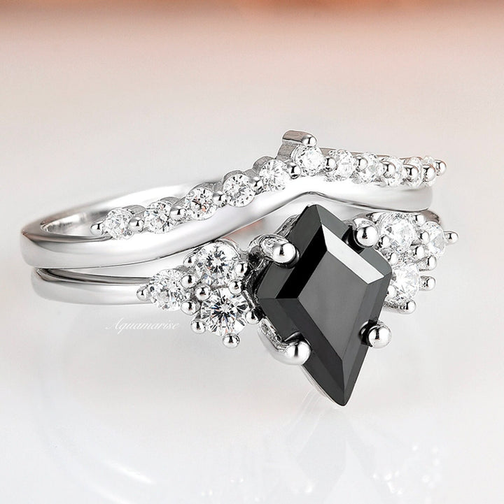 Skylar Black Diamond Ring Set- Sterling Silver