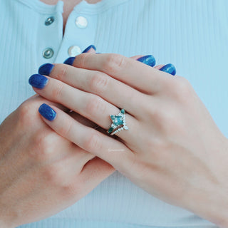 Skye Kite®  Kite Green Moss Agate Ring Set- Sterling Silver