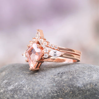 Skye Kite® Morganite Engagement Ring Set in 14K Solid Rose Gold