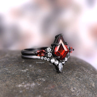 Skye Kite® Natural Red Garnet Couples Ring Set