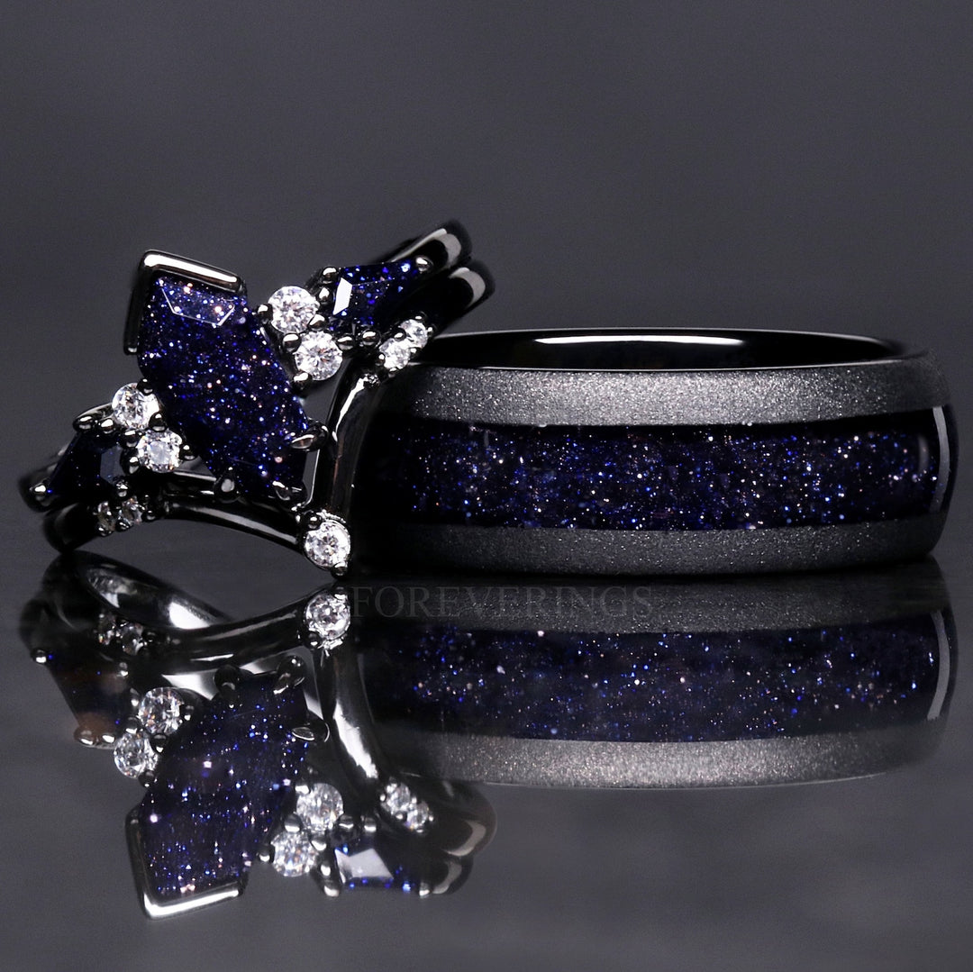 Starry Night Couples Ring