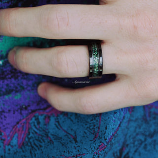 Skye Kite® Green Moss Agate Couples Ring Set