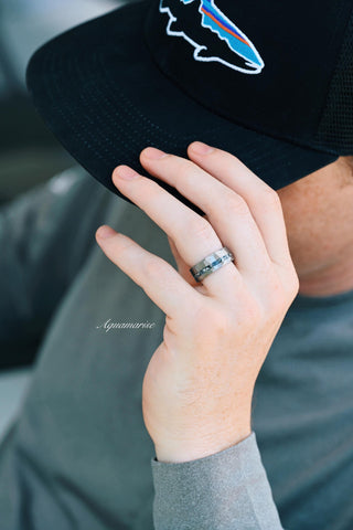Skye Kite®  Galaxy Salt & Pepper (Herkimer Diamond) and Meteorite Couples Ring Set