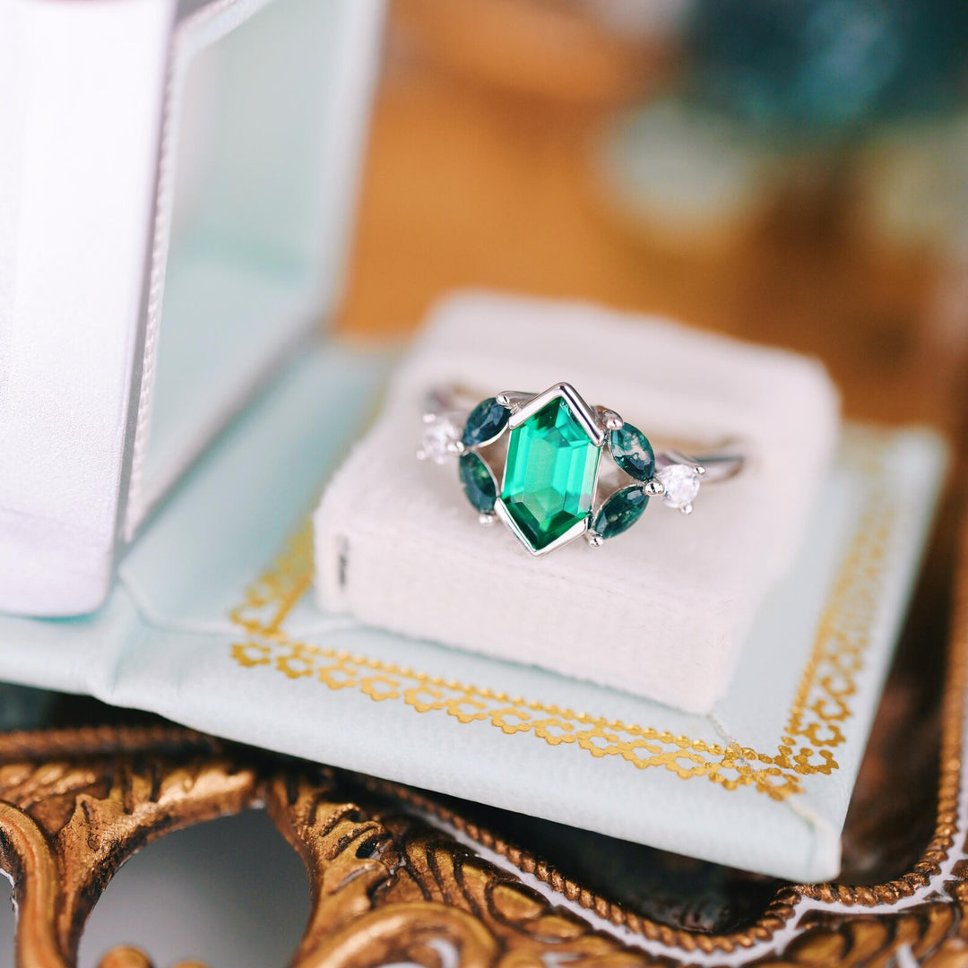 Summer Court Handmade Leather Book Ring Box- Light Green Edition (Small)