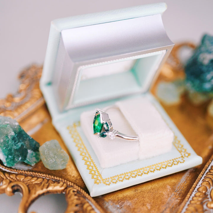 Summer Court Handmade Leather Book Ring Box- Light Green Edition (Small)