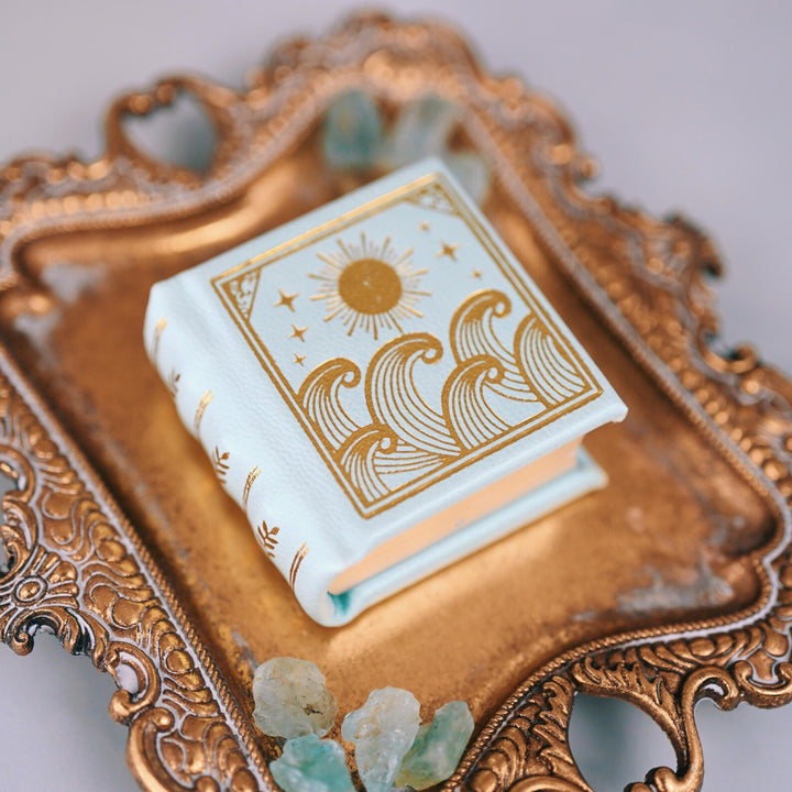 Summer Court Handmade Leather Book Ring Box- Light Green Edition (Small)