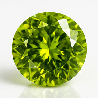 Green gemstone with a clear background